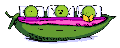 +food+peas+in+a+peapod+bed++ clipart