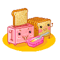 +food+pink+toaster++ clipart