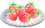 +food+plate+of+strawberries++ clipart