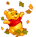 +gardening+bear+with+autumn+leaves++ clipart
