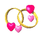 +heart+two+gold+rings+with+hearts++ clipart