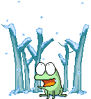 +reptile+animal+frg+jumping+on+frozen+pond++ clipart