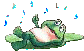 +reptile+animal+frog+laying+down+listening+to+music++ clipart
