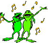 +reptile+animal+frogs+singing++ clipart
