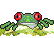 +reptile+animal+peeping+frog++ clipart