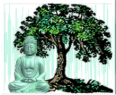 +orient+asian+bonsai+tree+and+buddha++ clipart