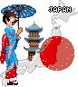+orient+asian+map+of+japan+pagoda+and+geisha++ clipart