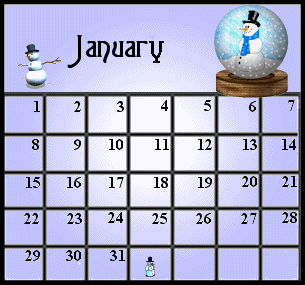 +date+month+january+ clipart