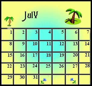 +date+month+july+ clipart