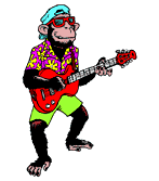 +music+entertainment+monkey+playing+guitar++ clipart