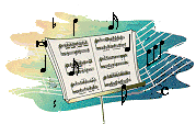 +music+entertainment+sheets+of+music++ clipart