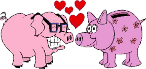 +hog+farm+animal+livestock+pigin+glasses+and+hearts++ clipart