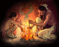 +native+indian+lighting+fire++ clipart