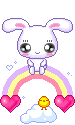 +animal+pet+rainbow+rabbit++ clipart