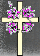 +religion+religious+cross+and+flowers++ clipart
