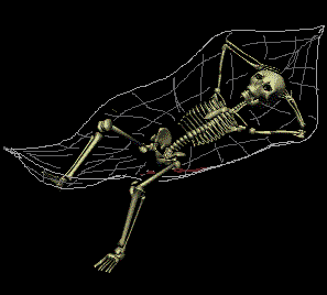 +scary+bones+skeleton+in+a+hammock++ clipart