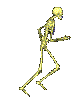 +scary+bones+skeleton+running++ clipart