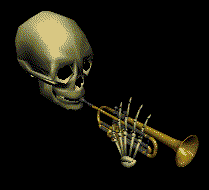 +scary+death+monster+skull+and+trumpet++ clipart