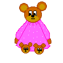 +stuffed+ainimal+teddy+bear+in+a+pink+dress+s+ clipart