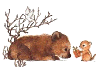 +animal+baby+squirrel+bear+gift+ clipart