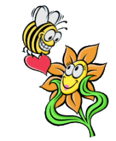 +bee+flying+insect+bug+bee+with+love+heart++ clipart