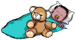 +child+infant+baby+asleep+with+teddy+bear++ clipart