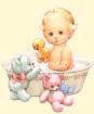 +child+infant+baby+in+bath+ clipart