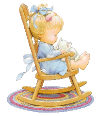 +child+infant+baby+in+rocking+chair++ clipart