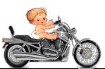 +child+infant+baby+on+motorbike++ clipart