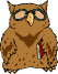 +bird+animal+owl+with+glasses++ clipart