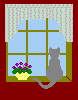 +animal+cat+at+window++ clipart