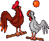 +animal+farm+bird+cockeral+and+hen++ clipart