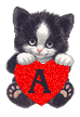 +cat+letter+a+heart+ clipart