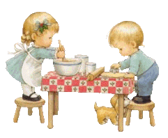 +children+boy+and+girl+cooking++ clipart