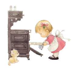 +children+little+girl+cooking+in+oven+s+ clipart