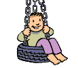 +children+swinging+on+a+tyre++ clipart