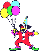 +circus+carnival+clown+with+balloons++ clipart