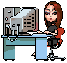 +technology+girl+on+computer++ clipart