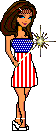 +united+states+america+patriotic+girl+with+a+sparkler++ clipart