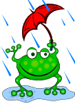 +weather+nature+frog+in+rain++ clipart