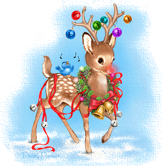 +xmas+holiday+religious+christmas+decorated+deer++ clipart