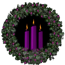 +xmas+holiday+religious+christmas+wreathwith+candles++ clipart