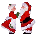 +xmas+holiday+religious+santa+and+mrs+clause+kissing++ clipart