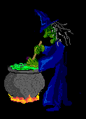 +magic+sorceress+witch+and+couldron++ clipart