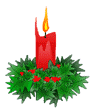 +xmas+holiday+religious+candle+and+wreath++ clipart