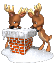 +xmas+holiday+religious+reindeers+at+a+chimney++ clipart