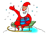 +xmas+holiday+religious+santa+on+his+sleigh+waving++ clipart