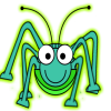 +bug+dancing+spider+animation+green+yellow+red+ clipart