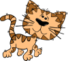 +walking+cat+ clipart