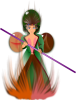 +animae+girl+magic+fire+ clipart